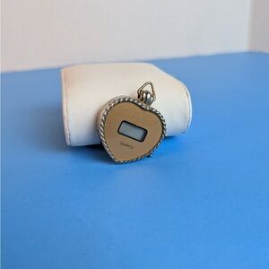 Gold Heart-Shaped Digital Quartz Pendant